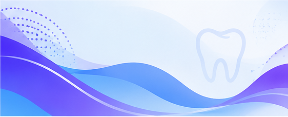 Blue and purple dental themed illustration