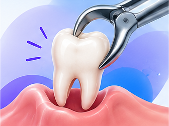 Tooth extraction illustration